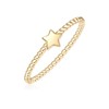 GLANZSTÜCKE MÜNCHEN Women's Ring Star Sterling Silver Yellow Gold-Plated -