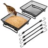 Set of 2 Metal Platform Bird Feeder Tray with 4