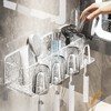 Water Ripple Toothbrush Holder Acrylic Punch Free Wall Mount Toothbrush