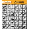 CrafTreat 36 Pieces Animal Stencil, Stencils for Painting on Wood,