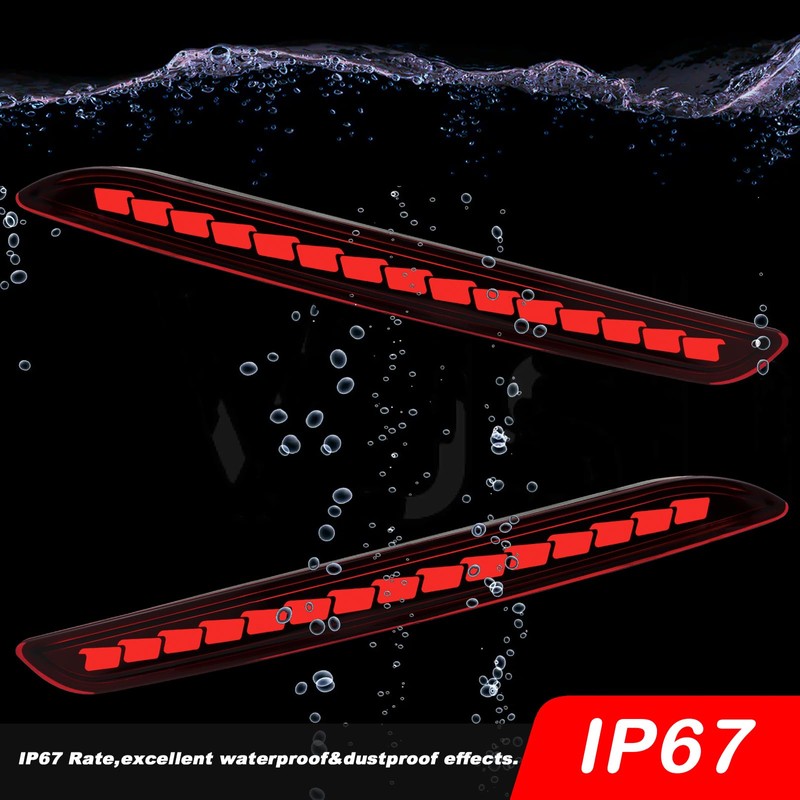 KEEGTBOX LED Rear Bumper Brake Tail Light Compatible with Honda