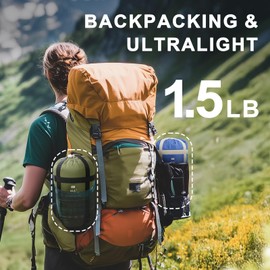 Ultralight Warm Weather Sleeping Bag - Portable, Waterproof, Compact Lightweight, Comfort with Compression Sack - Great for Outdoor Camping, Backpacking & Hiking -75" L x 30" W Fits Adults