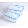 HUSANMP Borosilicate Tempered Glass Food Storage Containers with BPA-Free Lids,