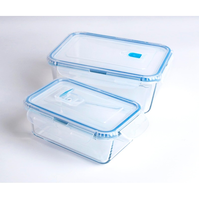 HUSANMP Borosilicate Tempered Glass Food Storage Containers with BPA-Free Lids,