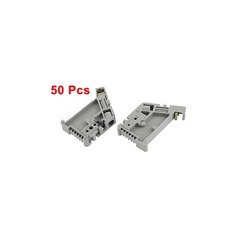 uxcell 50Pcs 35mm DIN Rail Terminal Block End Stopper Mounting
