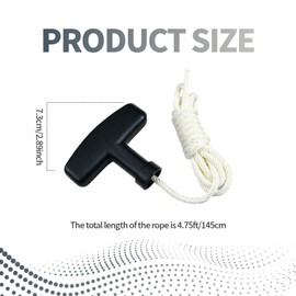 YMPEKA 2 Set Pull Cord 3.9 ft with Recoil Starter Handle for Honda GX160 GX200 GX240 GX270 GX340 GX390 Pull Starter Recoil Starter Handle Hand Grip Rop ﻿