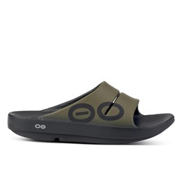 OOFOS OOahh Sport Recovery Slide, Tactical Green - Women’s Size 15, Men’s Size 13
