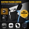 LcFun Waterproof Electric Lighter Windproof Dual Arc USB Rechargeable Flameless