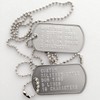 Paialco Stainless Steel Military Dog ID Tags, 12pcs