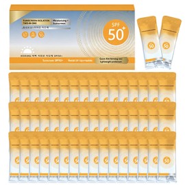 50PCS Mini Sunscreen Travel Size SPF50, Mini Sunscreen Bulk for Face & Body