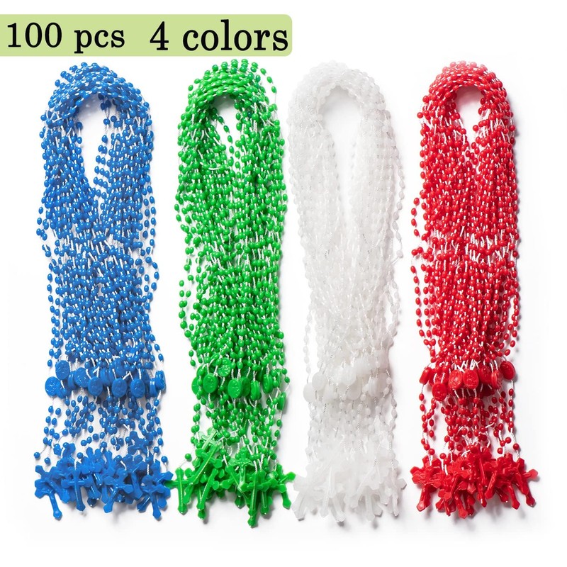 JUXINGDAZYF Bulk Rosaries Pack of 100, 17 Inch Assorted Plastic