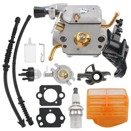 MOTOALL C1M-EL37B 523055201 Carburetor for Husqvarna 445 445E 450 450E Chainsaw Engines with Fuel Line Return Line Kit