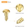 sourcing map Wood Screws M4 x 12mm Slotted Round Head