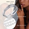 Small Triple Rings Sterling Silver Fidget Pinky Ring For Women