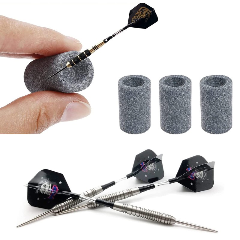 JEOPKO 3 pcs Dart Sharpener,Dart Sharpening Sand Stones for Dart