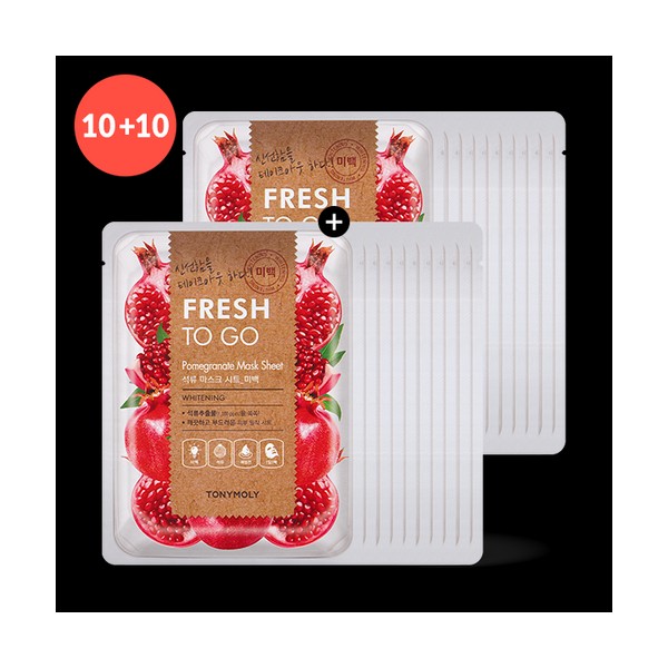 Tony Moly Fresh To Go Mask Sheet (10+10) Pomegranate Whitening
