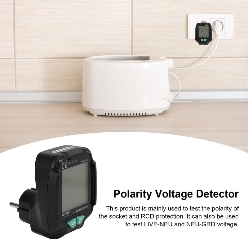 FY1811EU Socket Tester Outlet Receptacle Tester Electric Circuit Polarity Voltage