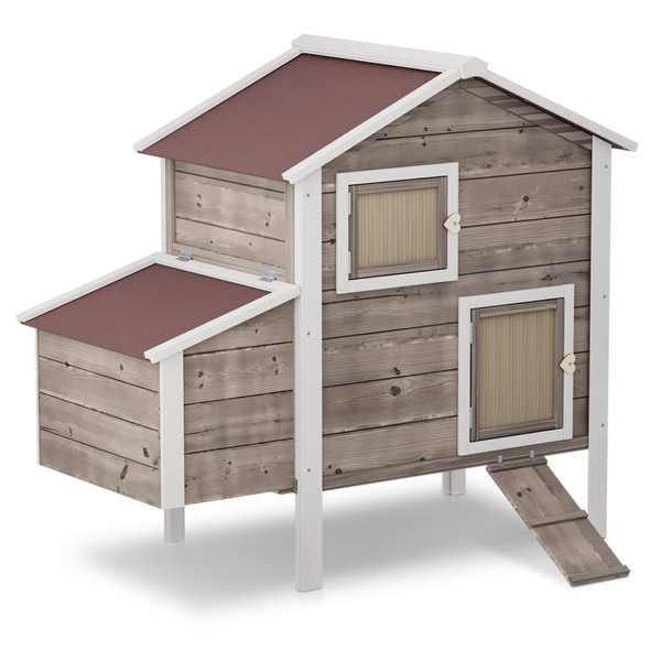 MoNiBloom Chicken Coop Hen House with Nesting Box for Yard,
