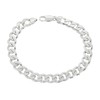 Treasure Bay Mens Solid 925 Sterling Silver Curb Chain Bracelet