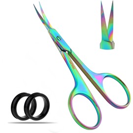 Professional Cuticle Scissors Eyebrow Eyelashes Moustache Multi-Purpose Nail Scissors Small Manicure Scissors for Men Women Girls