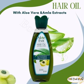 bonballoon Aloe Eva Hair Oil Aloe Vera & Amla Extract For Softens And Shines Hair Enriched With Natural For Best Results Us It As An Oil Bath (1 Pack = 8.62 oz / 255 ml)