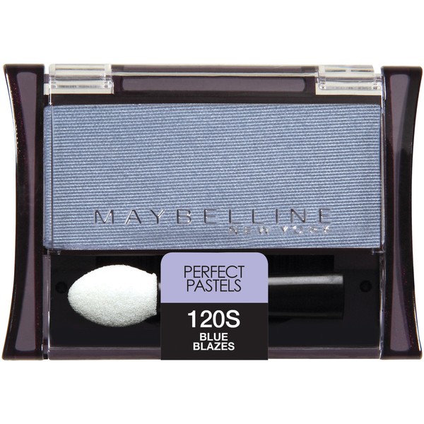 Maybelline New York Expert Wear Eyeshadow Singles, 120 Blue Blazes Shimmer, 0.09 Ounce