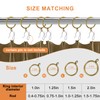 Antique Brass Curtain Rings with Eyelets for Up to 3/4-inch
