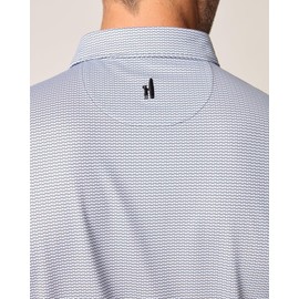 johnnie-O Nadal Printed Jersey Performance Polo Heather Black/M, Medium