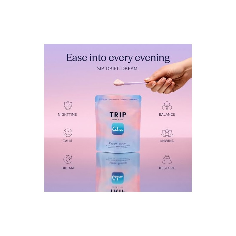 Trip Dream Powder Black Cherry Flavour | Night-Time Wind-Down Drink