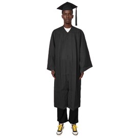 Nenahot Unisex Matte Graduation Gown Cap Tassel Set for High School and College Graduates