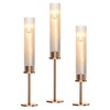 Gold Hurricane Candle Holders for Candlesticks, Set of 3, Tall