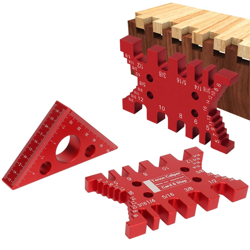 Carpenter Ruler, Tenon Caliper, Table Saw Height Gauge, Router Saw