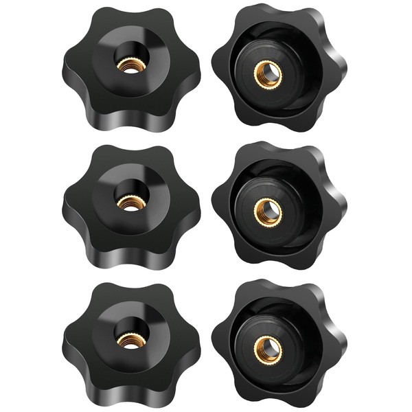 FOMGIIN Star Grip Nut M4, Pack of 6, 25 mm