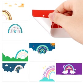 56 Pcs Name Tag Stickers Colorful Labels Writable Self Adhesive Name Tag for Classroom School Office Home Event & Parties Decoration Supplies