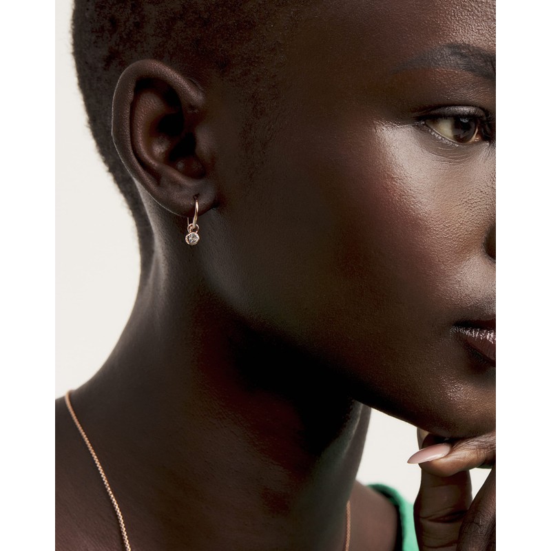 Ted Baker Sinalaa Crystal Huggie Hoop Earrings For Women (Rose