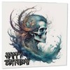 Gothic Birthday Card - Skull Skeleton Bday Card 145 x