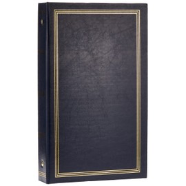 Pioneer Photo Albums Photo Album, Faux Leather, Navy Blue, 300 Pockets 4"x6"