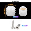 Zarique 200-Pack White Plastic Hinge Dowel Inserts with Screws for
