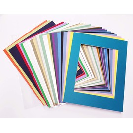 5x7 Mat for 8.5x11 Frame - Precut Mat Board Acid-Free Mixed Colors 5x7 Photo Matte For a 8.5x11 Picture Frame, Premium Matboard for Family Photos, Show Kits, Art, Picture Framing, Pack of 10 Mats