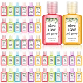 Frienda 24 Packs Share Love Not Germs Mini Hand Sanitizer Bulk Bridal Shower Travel Size 1fl oz Scented Hand Sanitizer Assorted Scents Thank You Gifts for Guest Baby Shower Wedding Party Favors