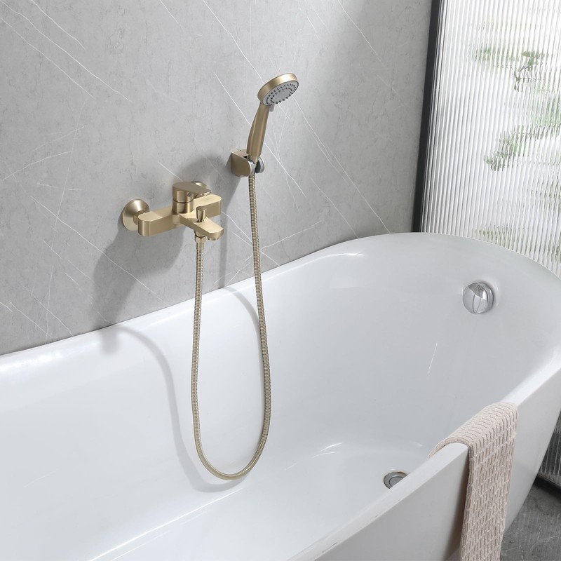 HONYI Bathtub Faucet with Sprayer, Tub Spout with Diverter Bathroom