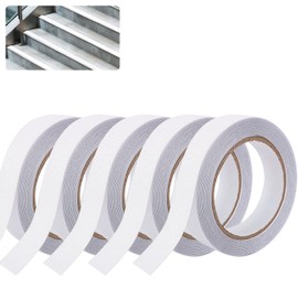 SENUN Stair Mat, Anti-Slip Tape, Transparent, Easy to Stick Rubber, Made of PEVA, Anti-Slip, Waterproof, Anti-Slip, Stairs, Stepladder, Floor, Indoor, Bathtub, Removable, Fall Prevention, Safety Measures, Accident Prevention (Set of 5, Transparent 1.0 in