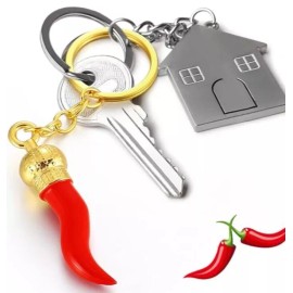 Italian Red Horn Keychain - Italian Horn - Cornicello keychain  Italian Keychain