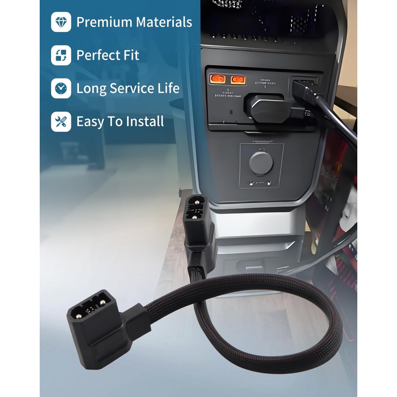 Urnqowuy Extra Battery Cable Fits for EcoFlow XT150, Delta 2,