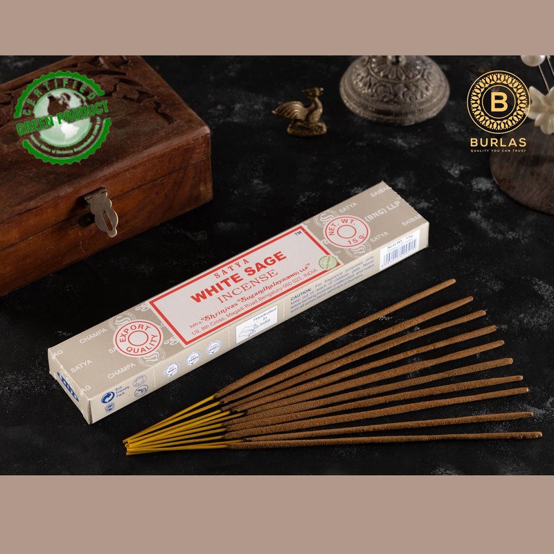 Satya Nag Champa White Sage Incense Sticks Pack of 3