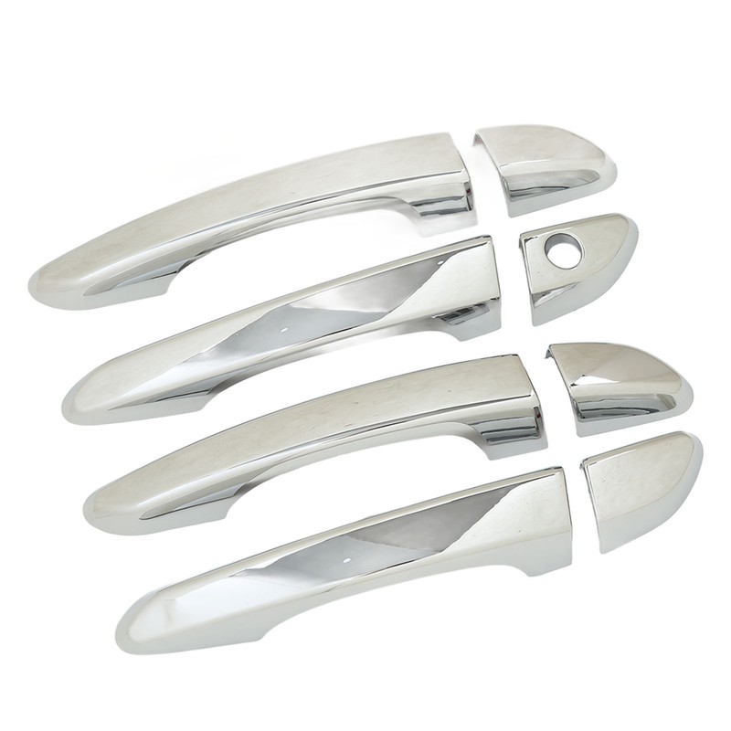 Car Outside Door Handle Cover with Caps Mirror Chrome Replacement