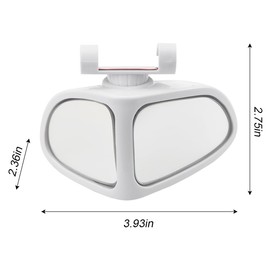 KHGUZ Car Blind Spot Mirror, 2PCS Adjustable HD Glass Vehicle Blindspot Convex with Wide Angle, Auxiliary Automotive Interior Rear View Specular Accessories, Universal for SUV, Sedan, Truck (White)