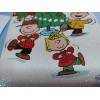 Vtg NEW Charlie Brown Snoopy Peanuts Glitter Christmas Card Envelop