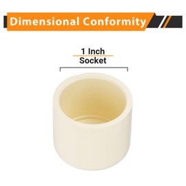 40-Pack HeSun Slip CPVC Cap, 1" Socket Connection for CPVC Pipe Fitting
