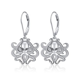 Hypoallergenic Dangle Earrings for Women 925 Sterling Silver Boho Bohemian Drop Heart Earrings Hook Jewelry for Women Teens, Sterling Silver, Cubic Zirconia